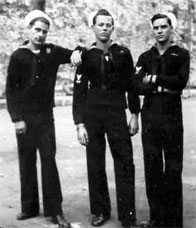 William Lee, Clarence Robins and Clyde Bassett - Palermo, Sicily Dec 1943