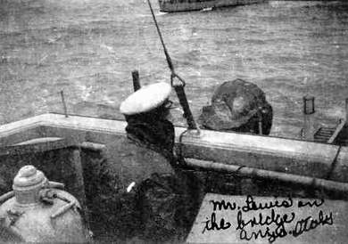 Donald Lewis - Commanding Officer of the LCI 35 On the Bridge - Anzio