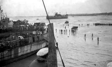 Commanding Officer Lewis on the Con Arromanches France