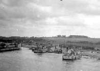 Damaged Ships in Sword Beach Area