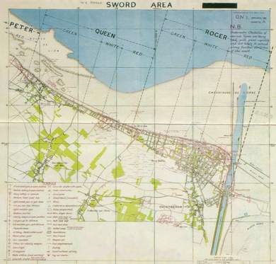 Roger Red area Map of Sword Beach