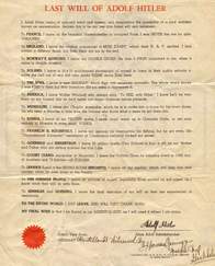 Last Will and Testamentof Adolf Hitler