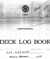 Deck Log Book LCI 35 Nov 1944