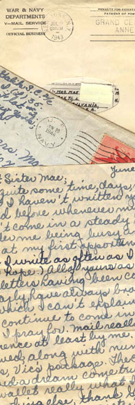 Letters - V Mail from Sister Mae