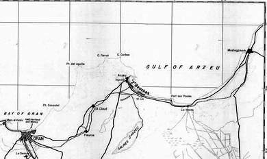 Map of Gulf of Arzew 