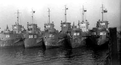 LCIs 75, 231, 229, 35, 193, and 238 - Queensborough in Sheerness England