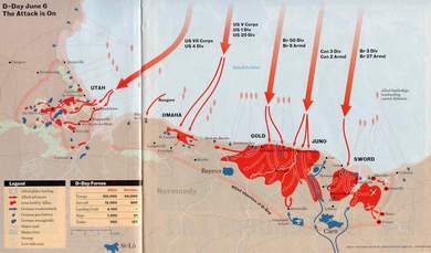 map of dday
