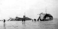 British Troops Disembark from British LCI and LCI 217