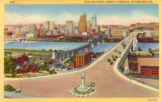 Skyline from Liberty Tunnels, Pittsburgh, PA