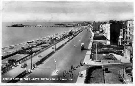 Marine Parade above Mounds Dune - Brighton