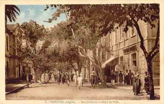 Nemours Algeria - Rue Gambet at Hotel de Ville